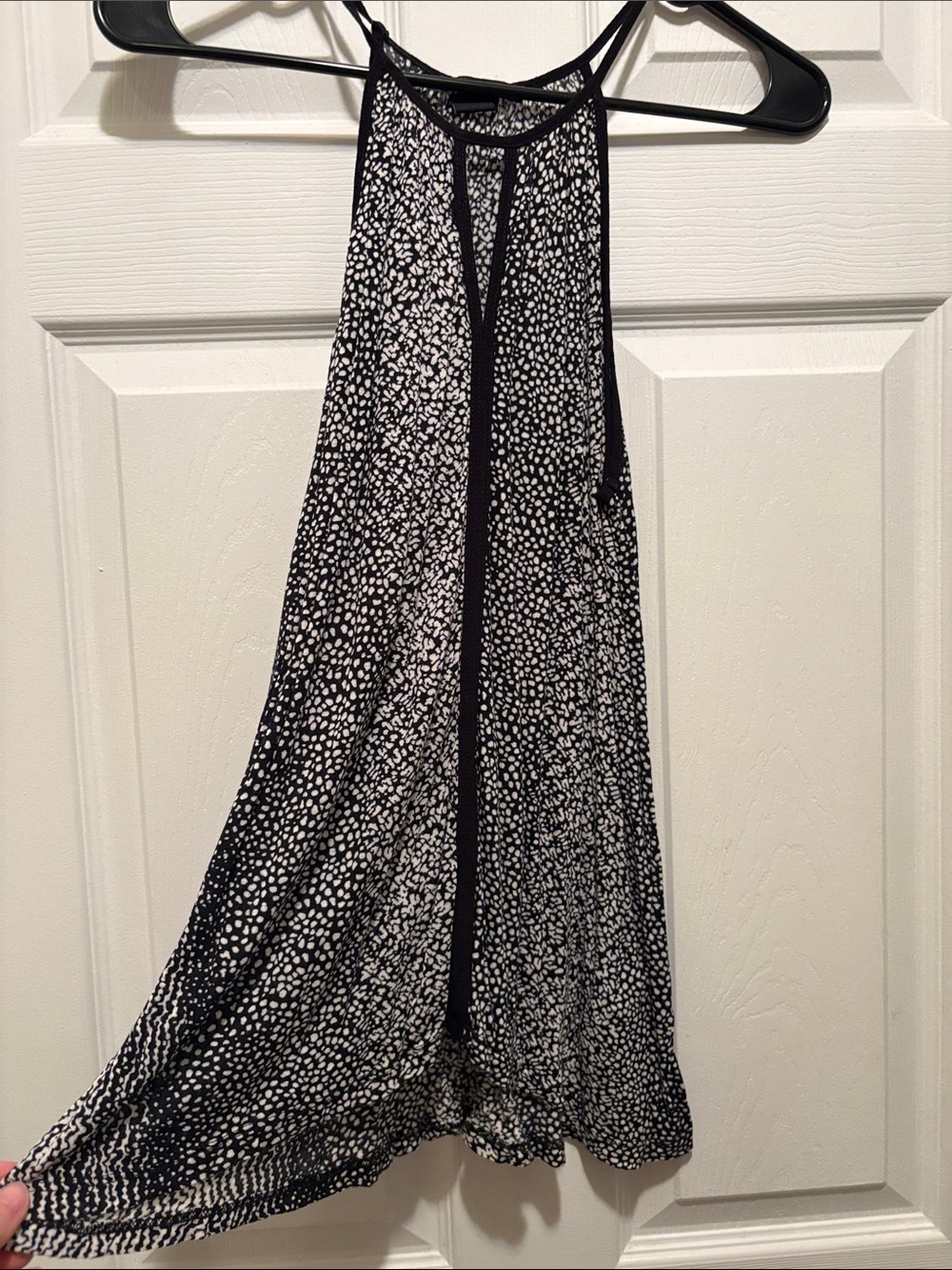 H&M Black and White Printed Circle Skater Skirt